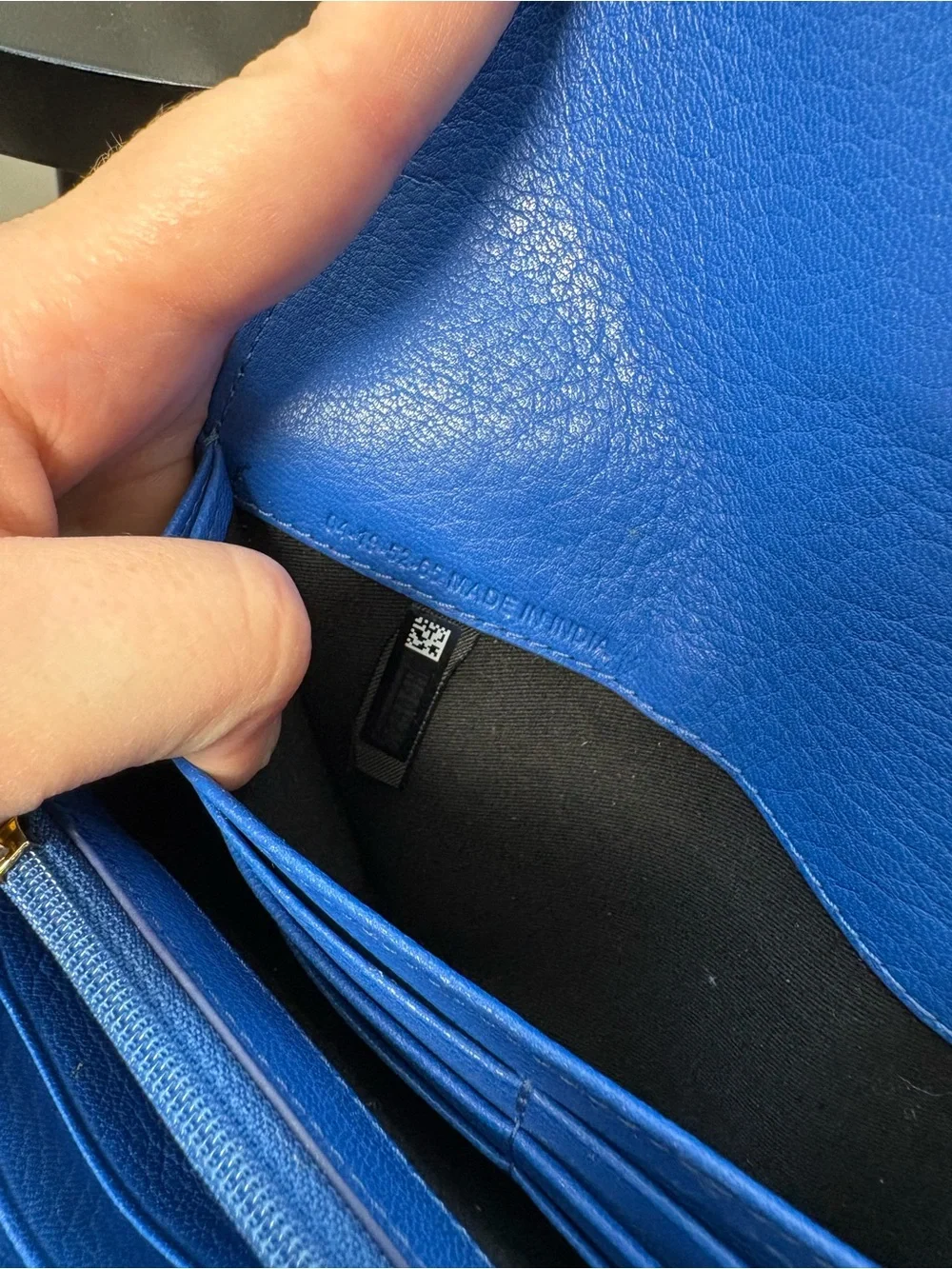 See By Chloe Hana Long Leather Blue Wallet